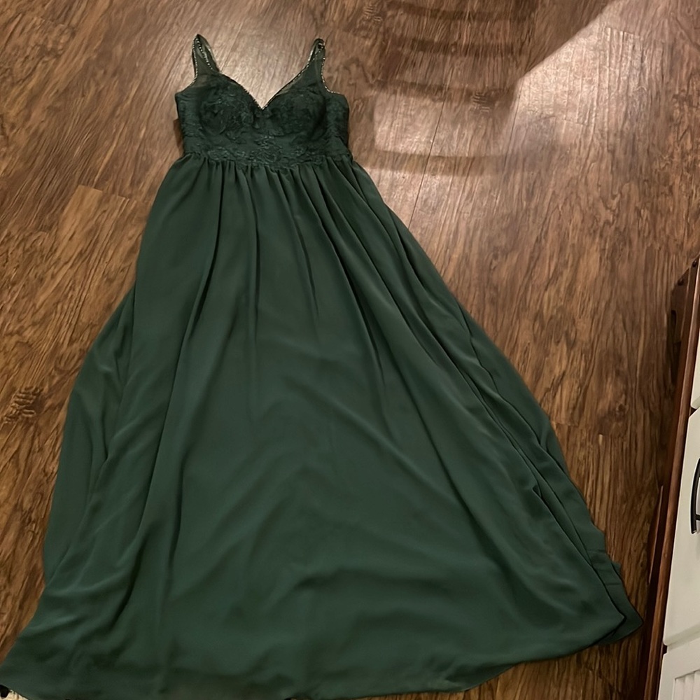 Azazie Dark Green “Amy” Dress